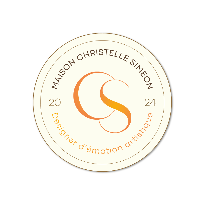 graphiste, web designer, photographe : logo tampon blanc décoratrice d'intérieur